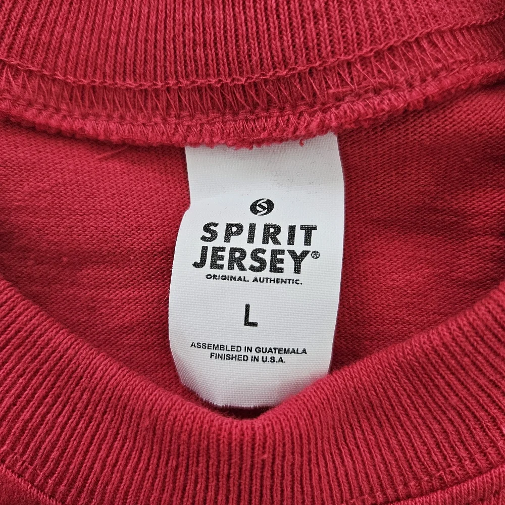 Spirit Jersey Sz Large Oversized Sweatshirt Striped Pullover Crew Neck Tee NWOT - Picture 6 of 10